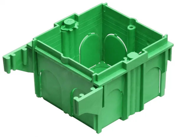 Boite d'encastrement carré vert