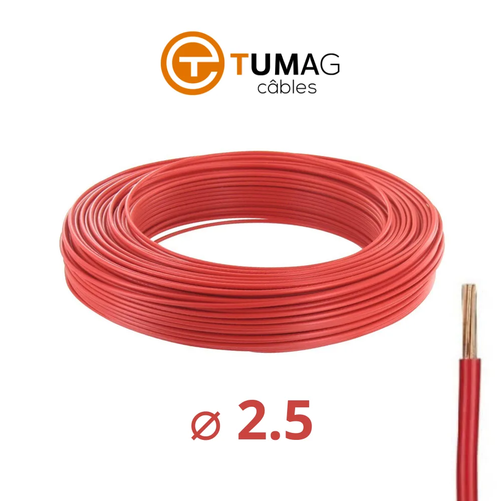Cable U500V 2.5 Rigide Tumag 100 Mètres/Rouleau – Image 3