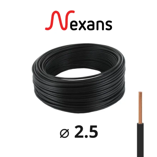 Cable U500V 2.5 Rigide Nexans 100 Mètres/Rouleau