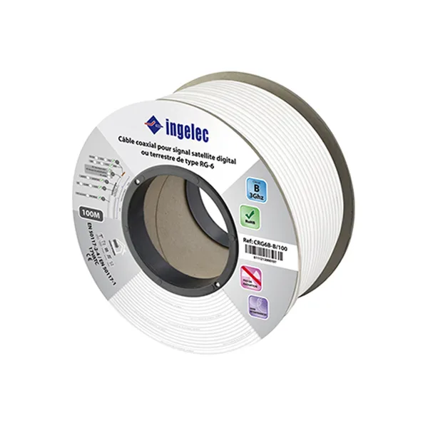 Câble coaxial RG6 100m | Ingelec