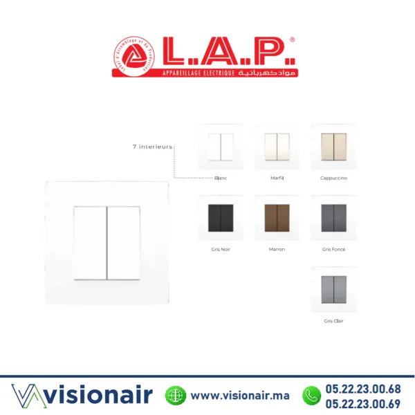 Cadre blanc LAP MILLENIUM 1 poste