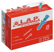 Boîte Cheville en plastique Ø8 LAP