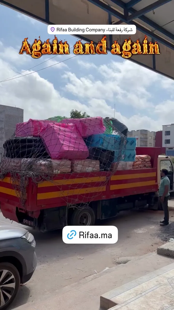 Chargement mixte isolation XPS, drainage et chimie du bâtiment — livraison Rifaa à Témara